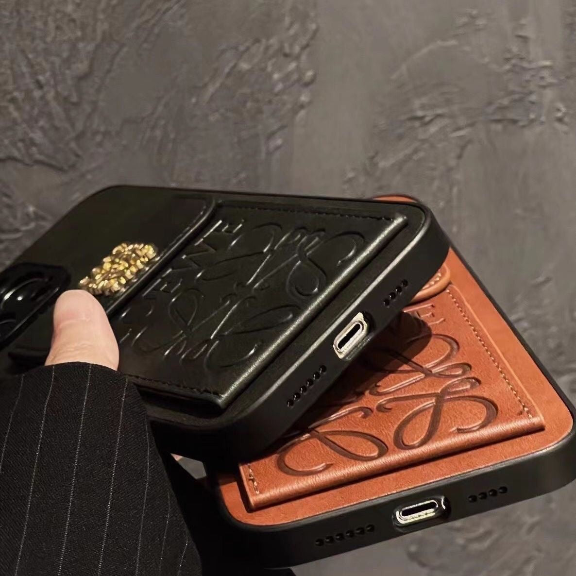 Leather Card Wallet iPhone Case