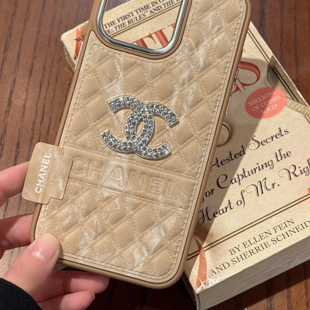 Luxury Quilted Leather Wallet iPhone Case