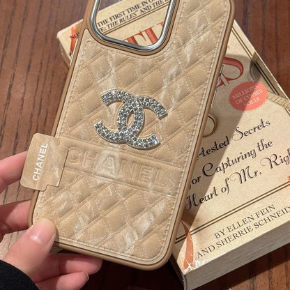 Luxury Quilted Leather Wallet iPhone Case