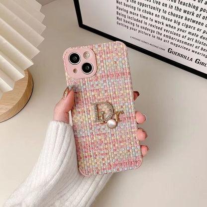 Pearl Monogram Tweed iPhone Case