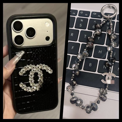 Crystal Emblem Crocodile Embossed Textured Protective iPhone Case