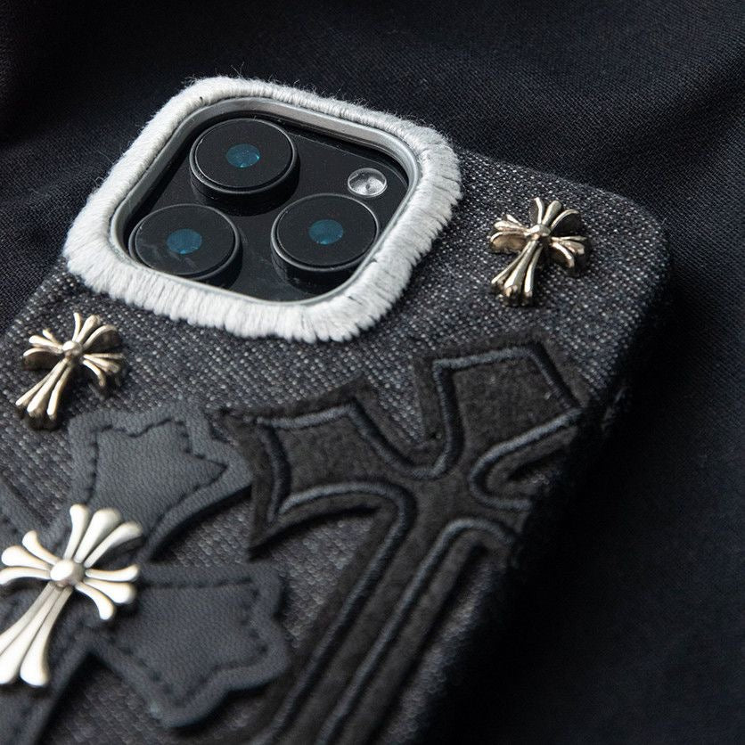 Gothic Cross Embossed iPhone Case