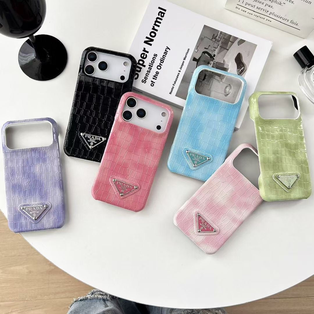 Pastel Croc Leather iPhone Case
