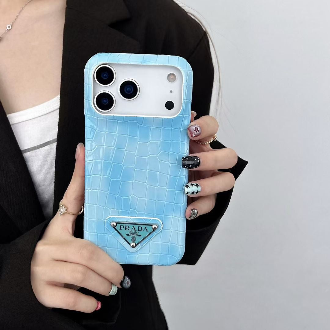 Pastel Croc Leather iPhone Case