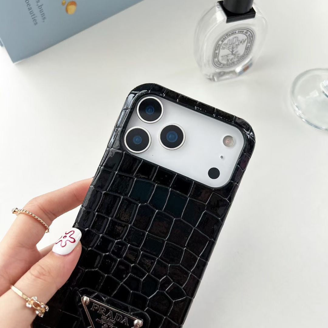 Pastel Croc Leather iPhone Case