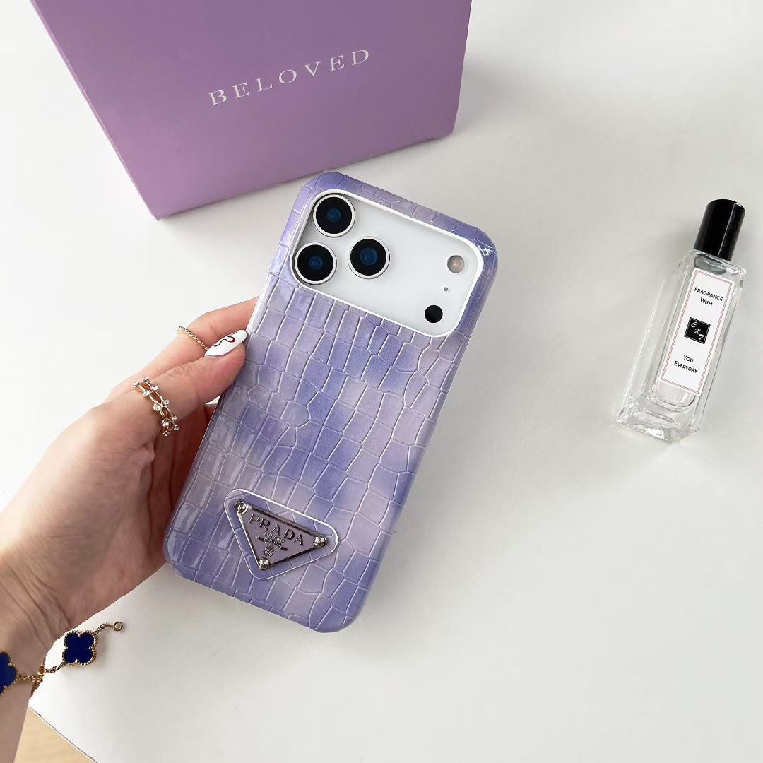 Pastel Croc Leather iPhone Case