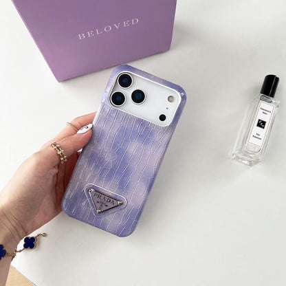 Pastel Croc Leather iPhone Case