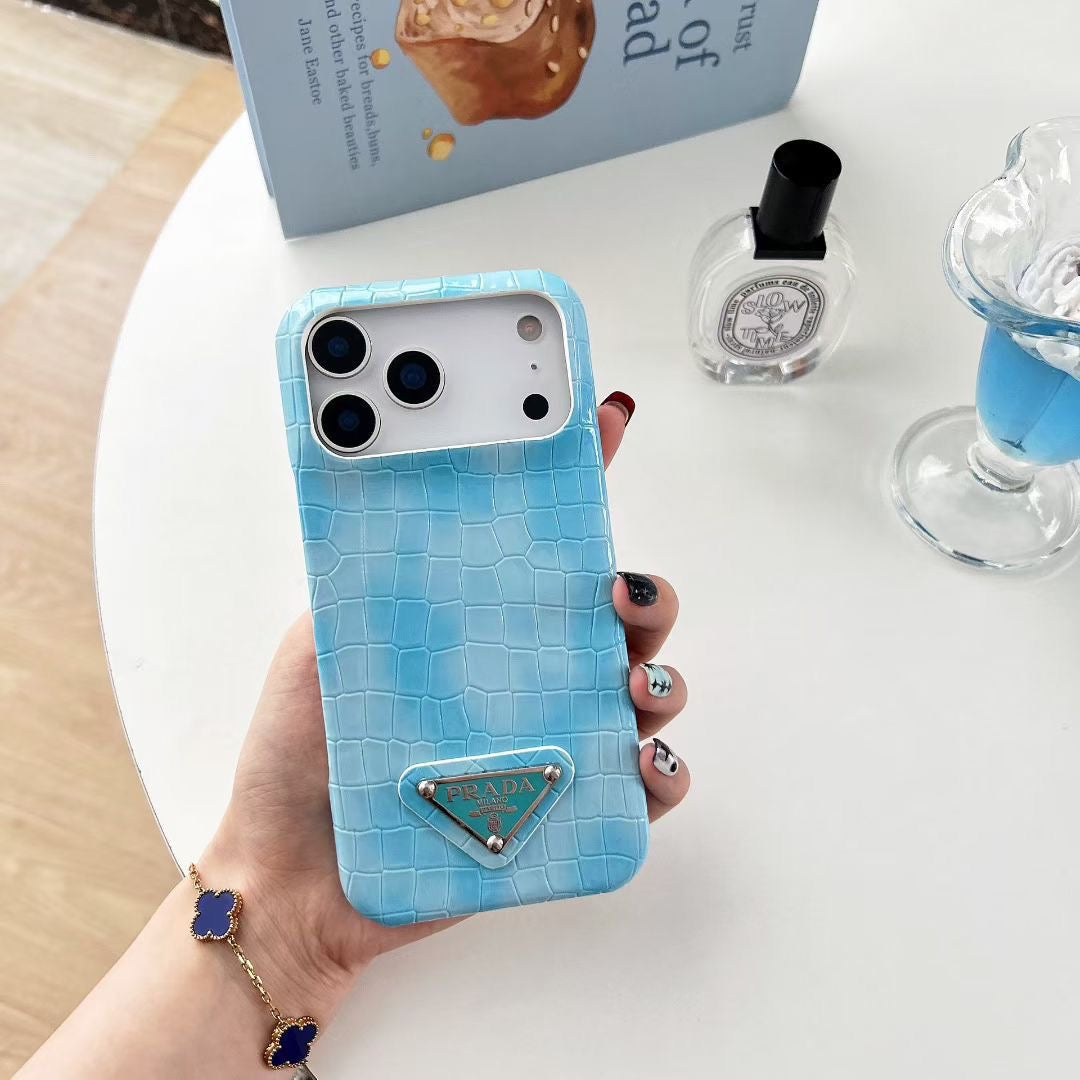Pastel Croc Leather iPhone Case