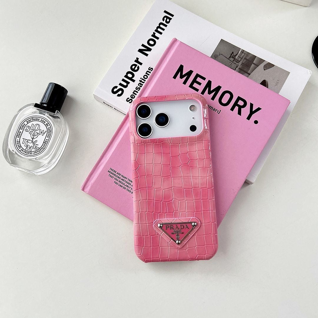 Pastel Croc Leather iPhone Case
