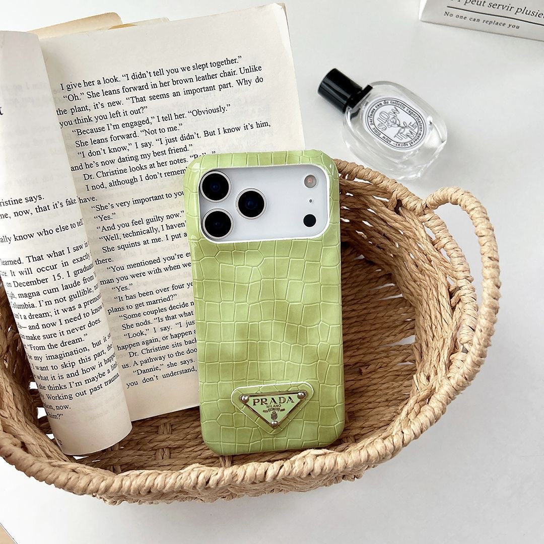 Pastel Croc Leather iPhone Case