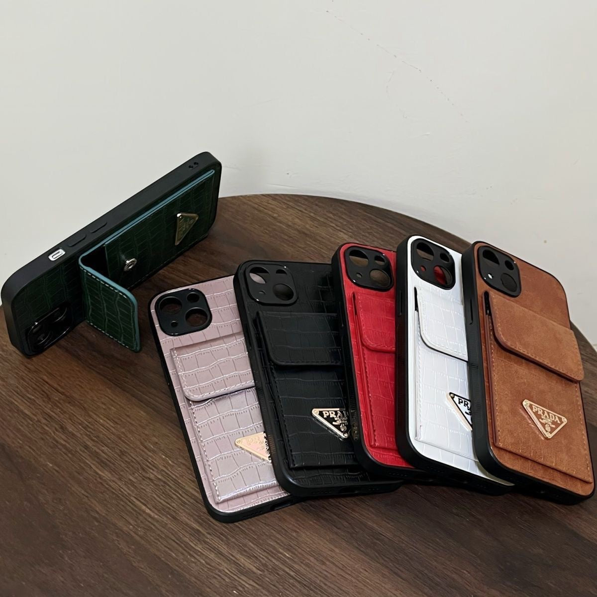 Croc Embossed Card Holder iPhone Case