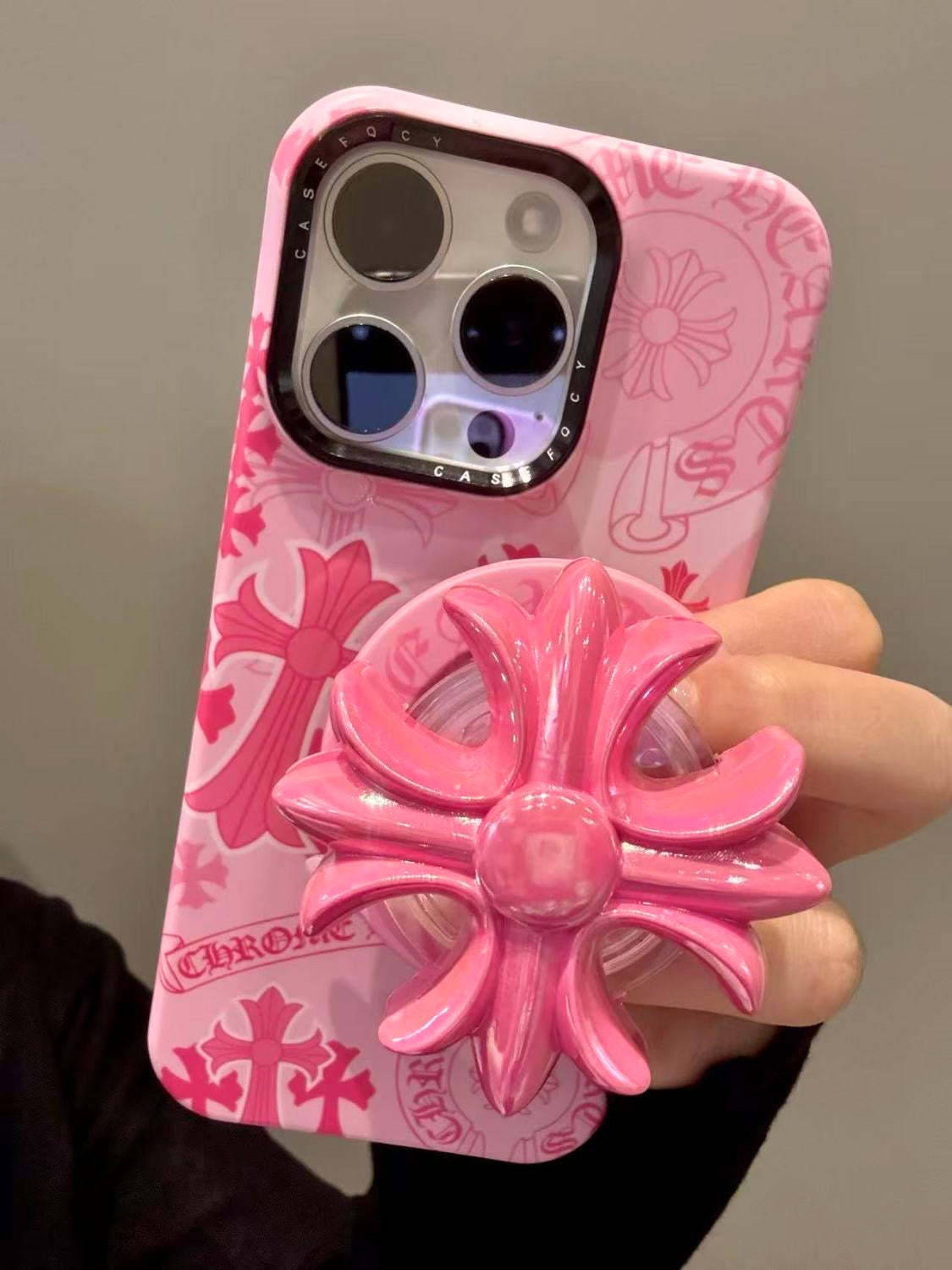 Gothic Cross Spinner Grip iPhone Case