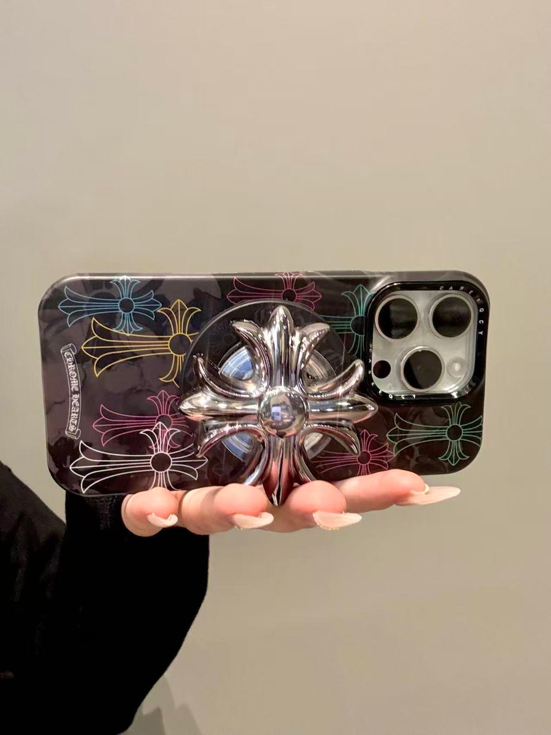 Gothic Cross Spinner Grip iPhone Case