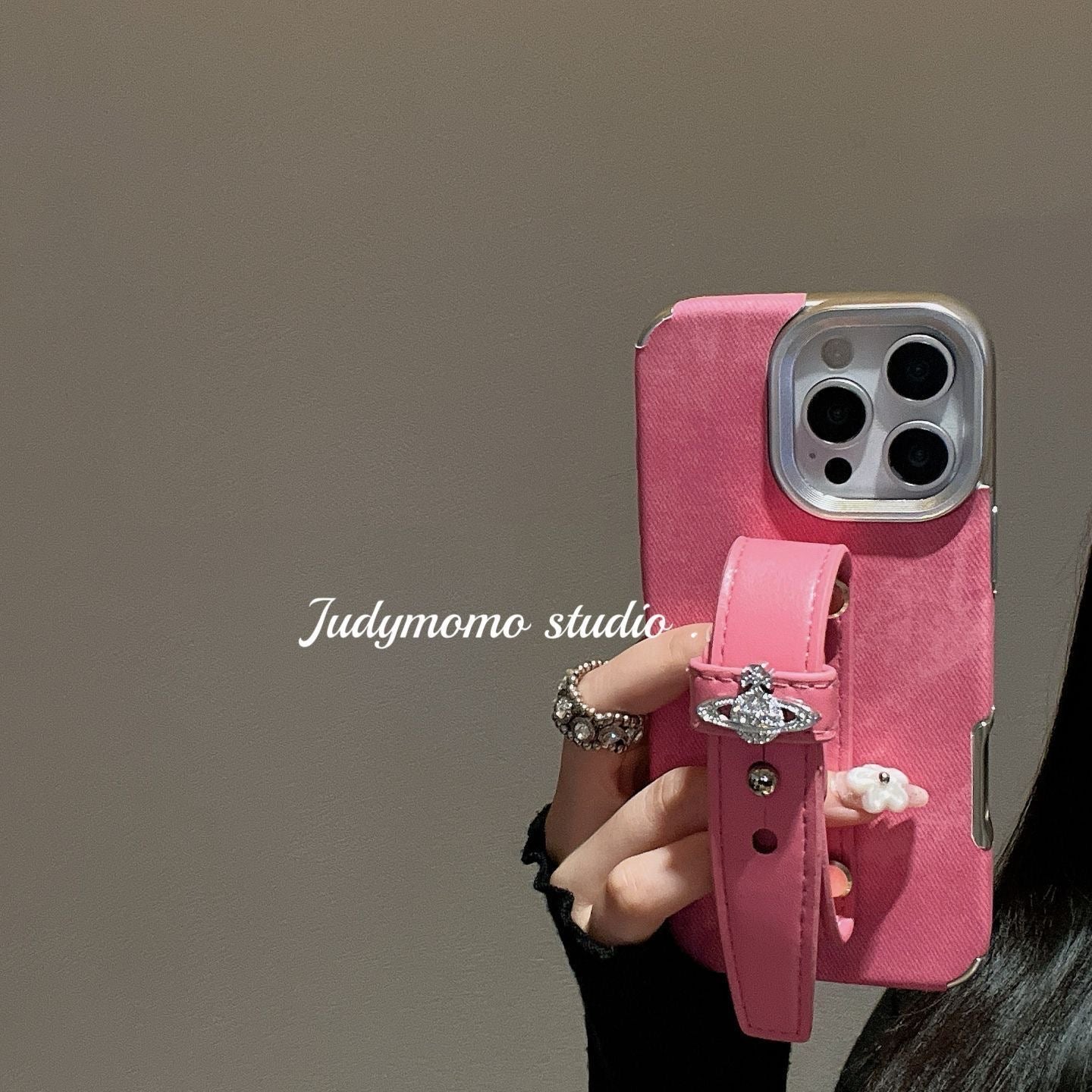 Crystal Orb Wrist Strap iPhone Case