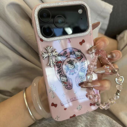 Pink Glitter Charm iPhone Case