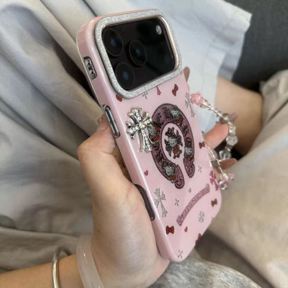 Pink Glitter Charm iPhone Case