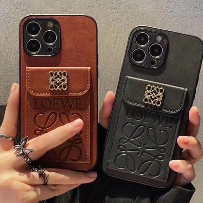 Leather Card Wallet iPhone Case