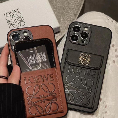 Leather Card Wallet iPhone Case