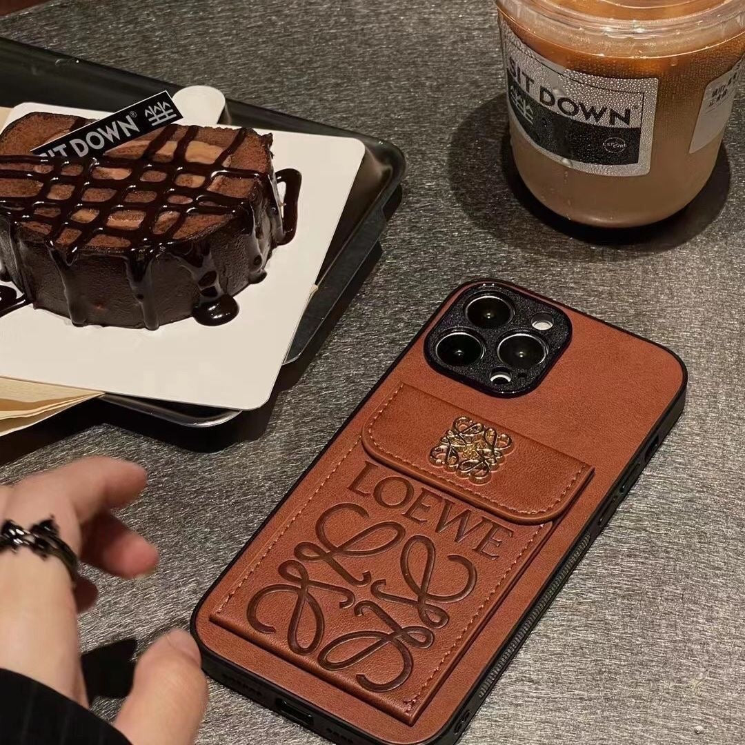 Leather Card Wallet iPhone Case