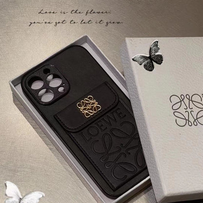Leather Card Wallet iPhone Case