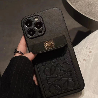 Leather Card Wallet iPhone Case