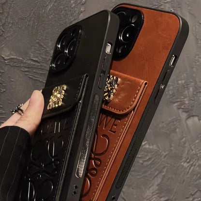 Leather Card Wallet iPhone Case