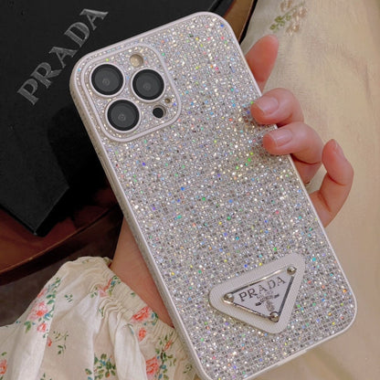 P Crystal Rhinestone Luxury iPhone Case – Full Glitter Sparkle Protective Cover