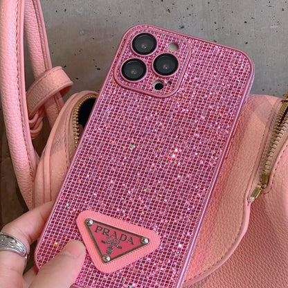 P Crystal Rhinestone Luxury iPhone Case – Full Glitter Sparkle Protective Cover