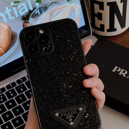 P Crystal Rhinestone Luxury iPhone Case – Full Glitter Sparkle Protective Cover