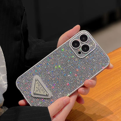 P Crystal Rhinestone Luxury iPhone Case – Full Glitter Sparkle Protective Cover