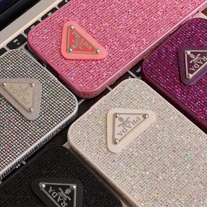 P Crystal Rhinestone Luxury iPhone Case – Full Glitter Sparkle Protective Cover