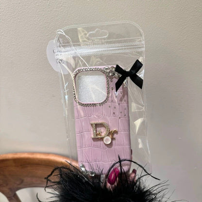 D Crocodile Crystal Pearl Luxury iPhone Case – Rhinestone Protective Cover