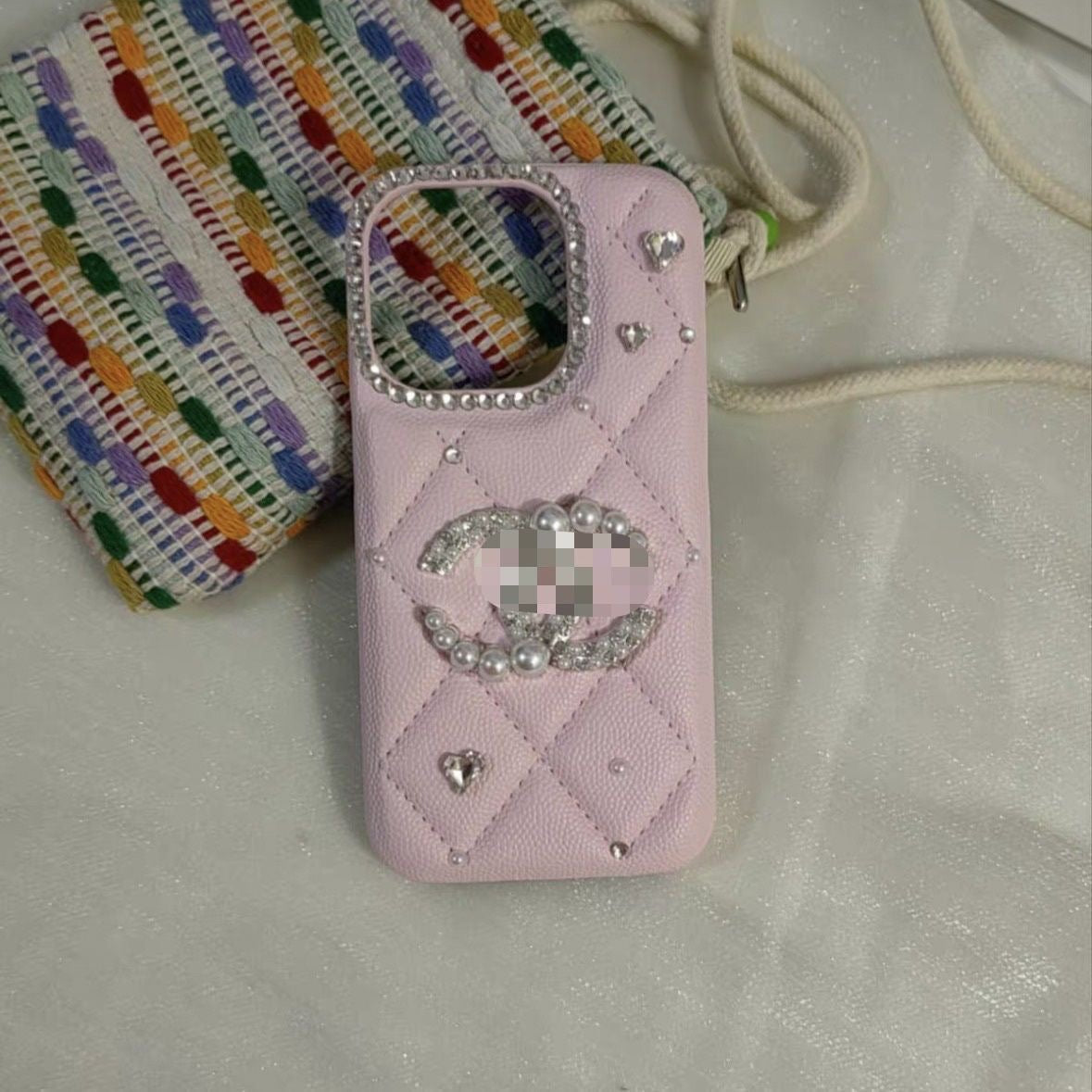 Pearl Quilted Crystal iPhone Case