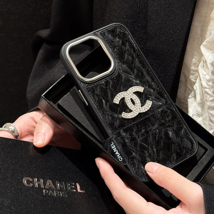 Luxury Quilted Leather Wallet iPhone Case