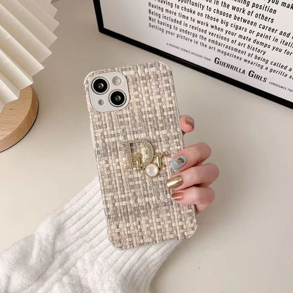 Pearl Monogram Tweed iPhone Case
