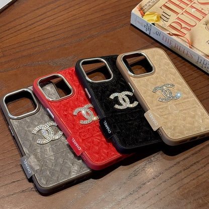 Luxury Quilted Leather Wallet iPhone Case