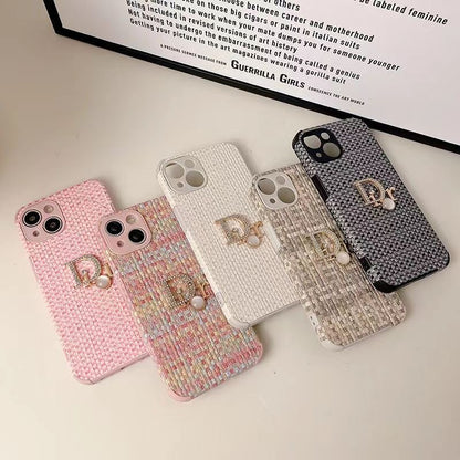 Pearl Monogram Tweed iPhone Case