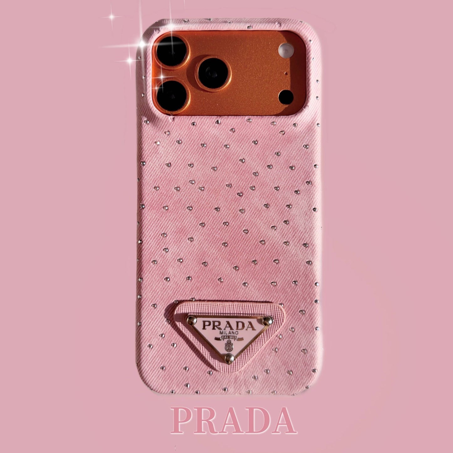 Crystal Stud Leather iPhone Case