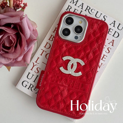 Luxury Quilted Leather Wallet iPhone Case