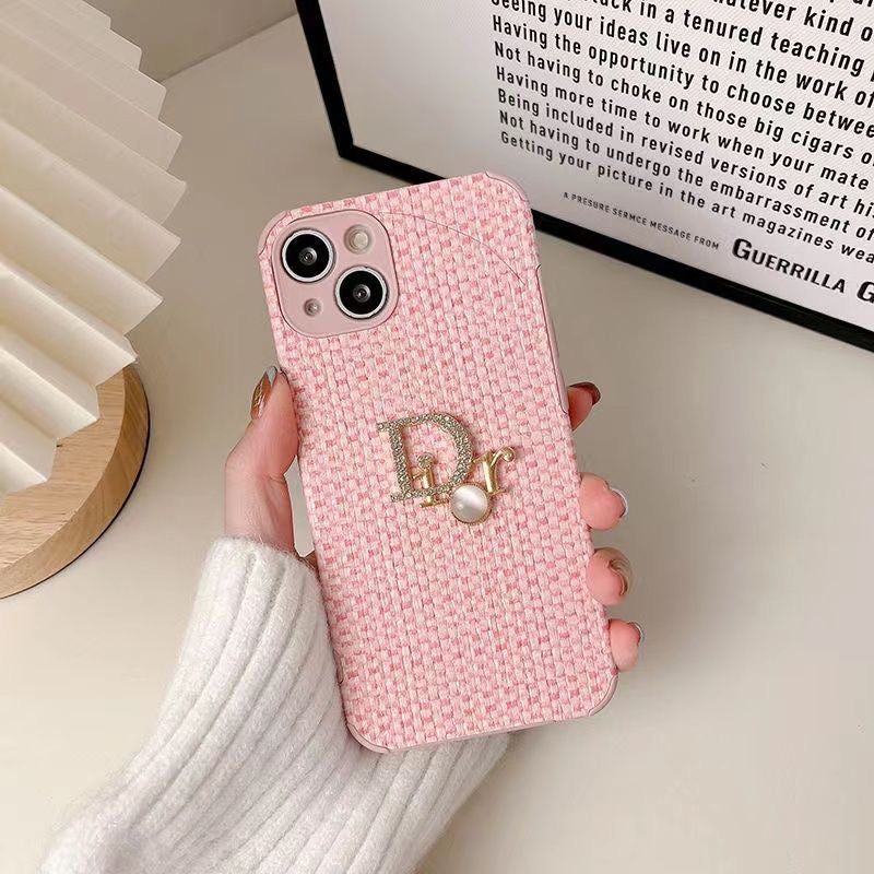 Pearl Monogram Tweed iPhone Case