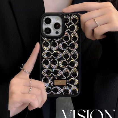 Crystal Monogram Glitter iPhone Case