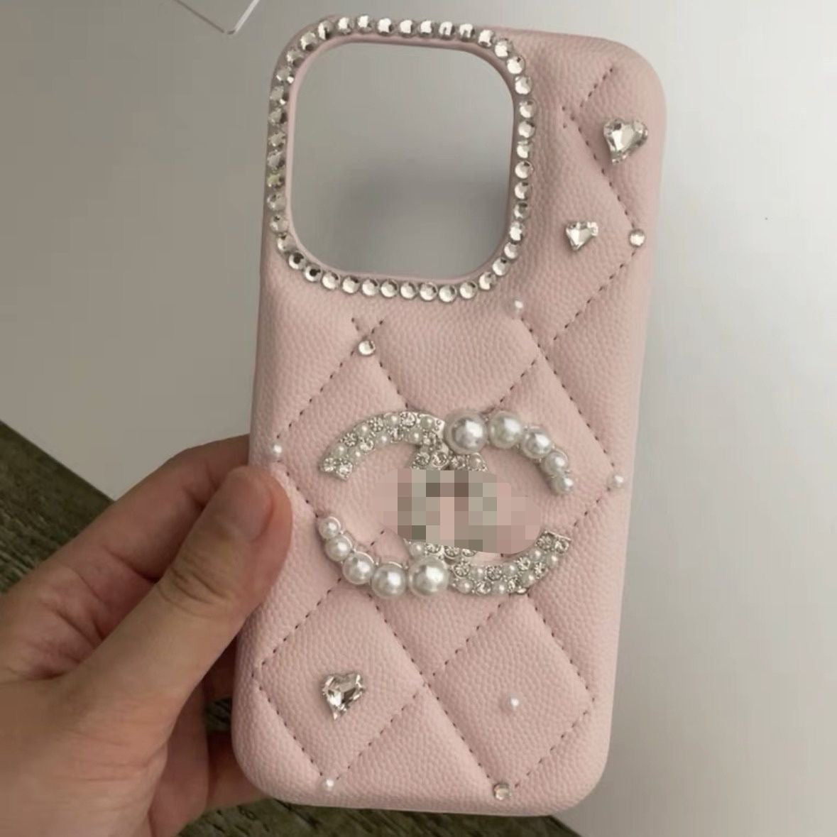 Pearl Quilted Crystal iPhone Case