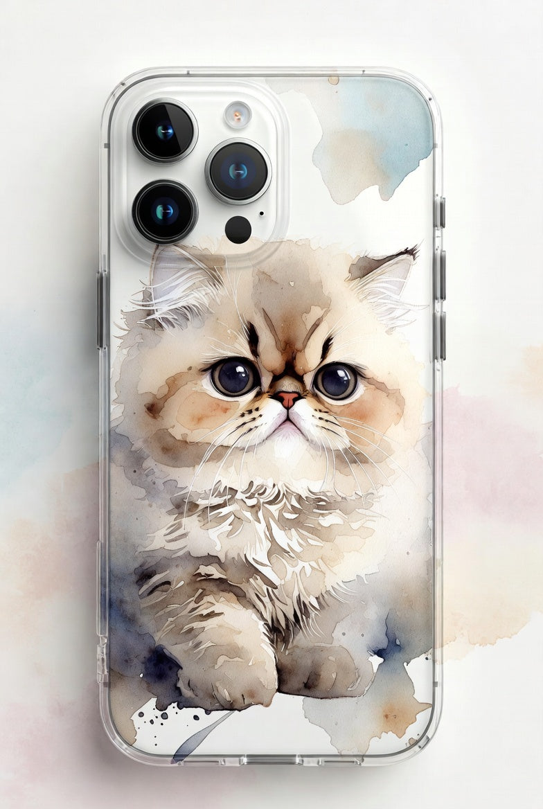 Watercolor Persian Cat Phone Case
